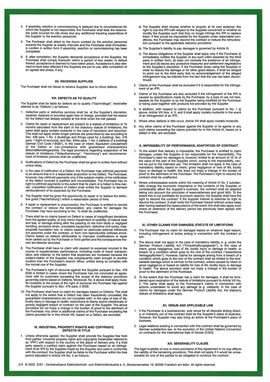 General conditions b